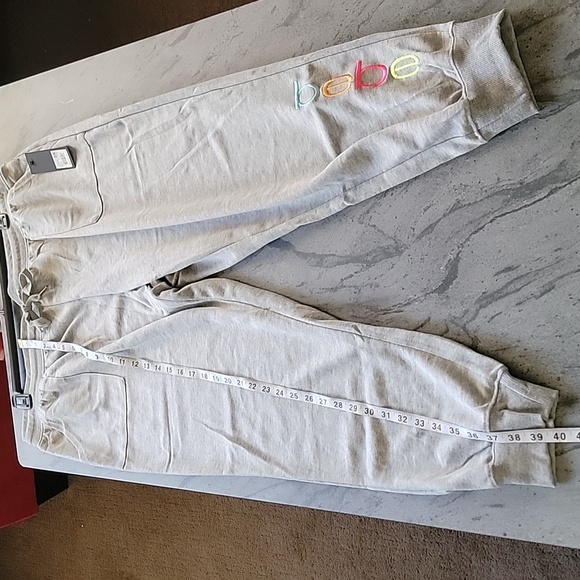 Bebe Sport Neon Logo Plus Size Jogger Heather Gray size 2X NWT - Picture 10 of 15